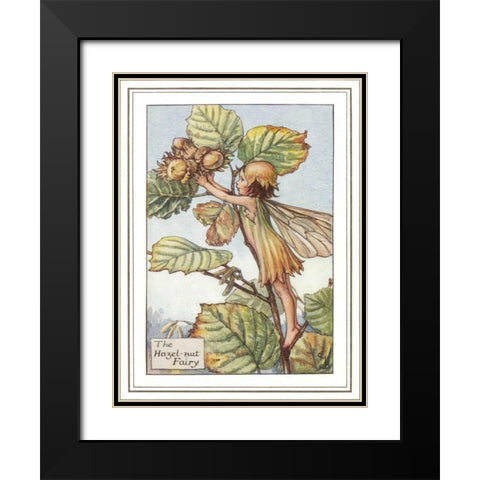 The Hazelnut Fairy Black Modern Wood Framed Art Print with Double Matting by Vision Studio