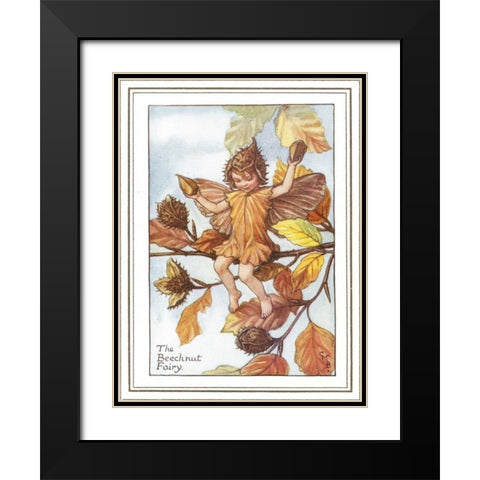 The Beechnut Fairy Black Modern Wood Framed Art Print with Double Matting by Vision Studio