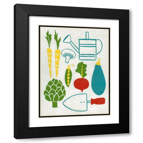 Sunday Garden Black Modern Wood Framed Art Print with Double Matting by Zarris, Chariklia