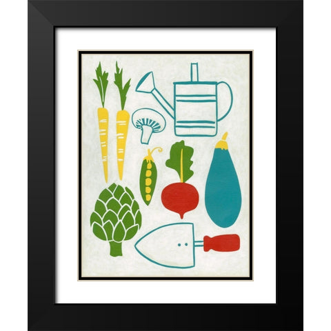 Sunday Garden Black Modern Wood Framed Art Print with Double Matting by Zarris, Chariklia