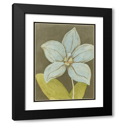 Orchid and Earth II Black Modern Wood Framed Art Print with Double Matting by Meagher, Megan