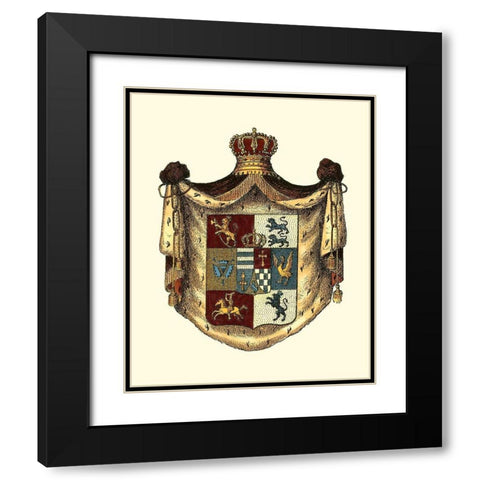 Regal Crest I Black Modern Wood Framed Art Print with Double Matting by Vision Studio