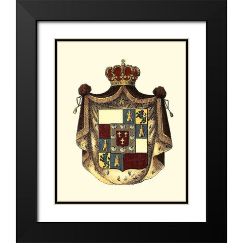 Regal Crest II Black Modern Wood Framed Art Print with Double Matting by Vision Studio