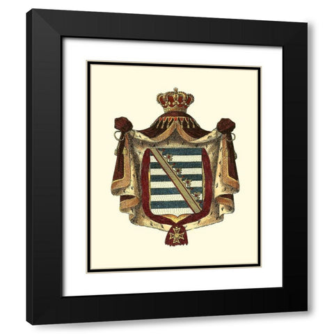 Regal Crest V Black Modern Wood Framed Art Print with Double Matting by Vision Studio