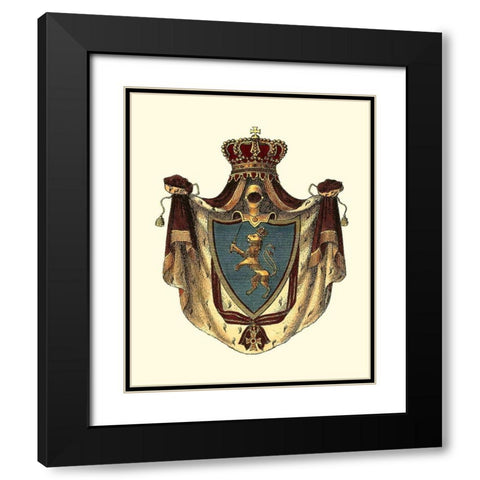 Regal Crest VI Black Modern Wood Framed Art Print with Double Matting by Vision Studio