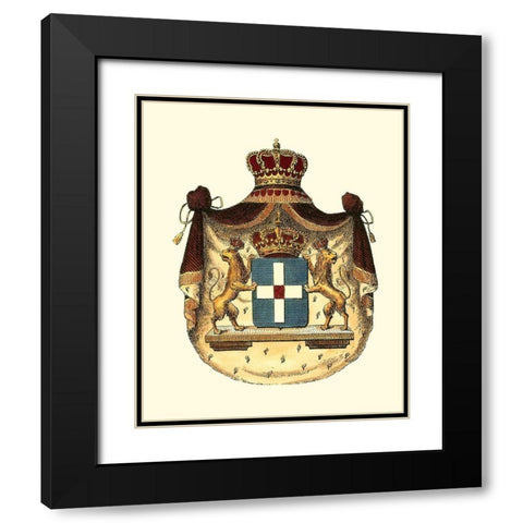 Regal Crest VII Black Modern Wood Framed Art Print with Double Matting by Vision Studio