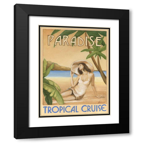Paradise Black Modern Wood Framed Art Print with Double Matting by Harper, Ethan