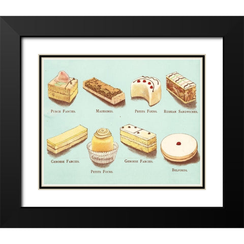 Fanciful Cakes and Tarts I Black Modern Wood Framed Art Print with Double Matting by Vision Studio