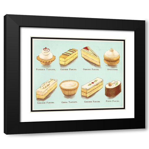 Fanciful Cakes and Tarts II Black Modern Wood Framed Art Print with Double Matting by Vision Studio