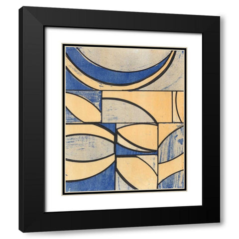 Indigo Complement II Black Modern Wood Framed Art Print with Double Matting by McMullen, Charles