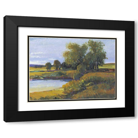 Trees Reflection I Black Modern Wood Framed Art Print with Double Matting by OToole, Tim