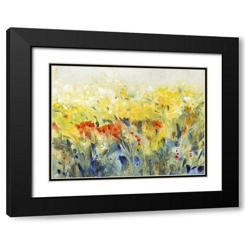 Flowers Sway II Black Modern Wood Framed Art Print with Double Matting by OToole, Tim
