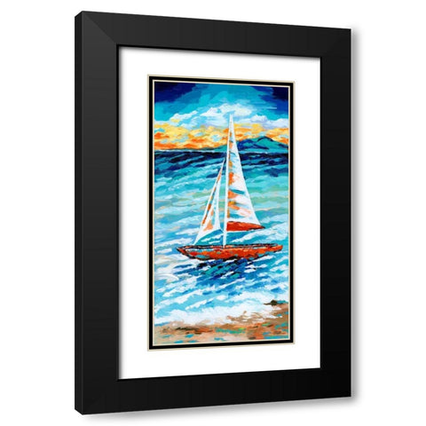 Wind in my Sail II Black Modern Wood Framed Art Print with Double Matting by Vitaletti, Carolee