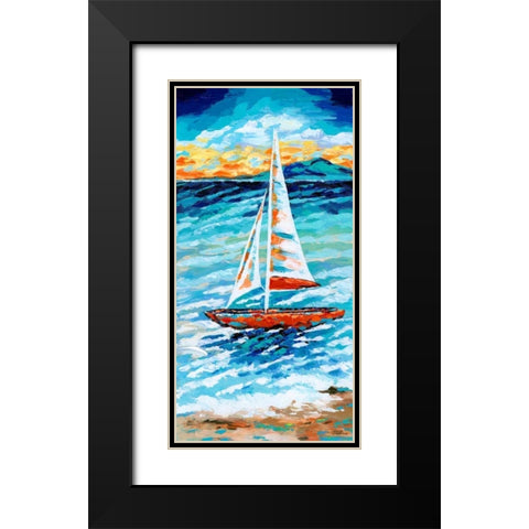 Wind in my Sail II Black Modern Wood Framed Art Print with Double Matting by Vitaletti, Carolee