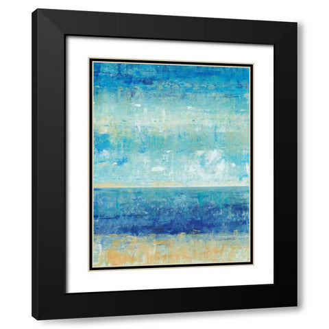 Beach Horizon II Black Modern Wood Framed Art Print with Double Matting by OToole, Tim