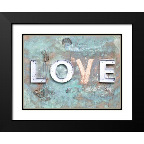 Love Patina II Black Modern Wood Framed Art Print with Double Matting by Youngstrom, Kent