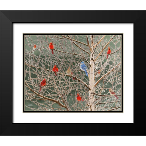 Ornaments Black Modern Wood Framed Art Print with Double Matting by Szatkowski, Fred