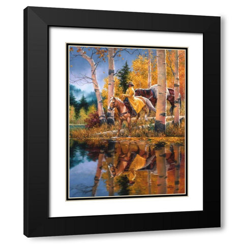 When all that Glitters Black Modern Wood Framed Art Print with Double Matting by Sorenson, Jack