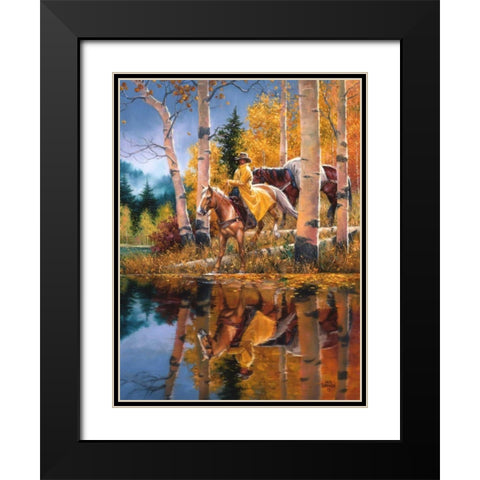When all that Glitters Black Modern Wood Framed Art Print with Double Matting by Sorenson, Jack