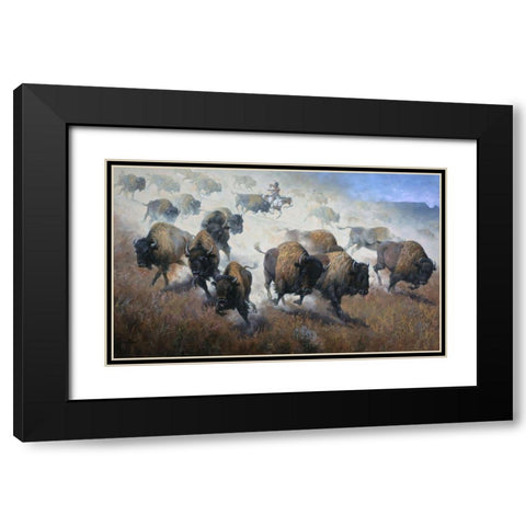 Thunder in the Dust Black Modern Wood Framed Art Print with Double Matting by Sorenson, Jack