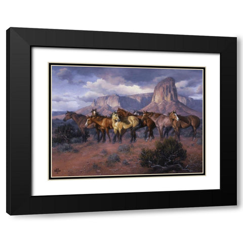 The Lookouts Black Modern Wood Framed Art Print with Double Matting by Sorenson, Jack