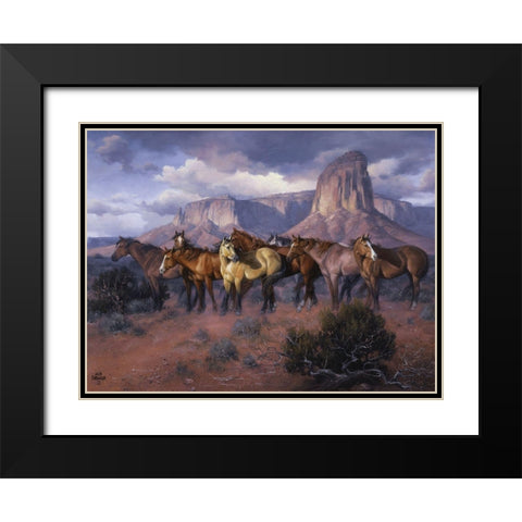 The Lookouts Black Modern Wood Framed Art Print with Double Matting by Sorenson, Jack