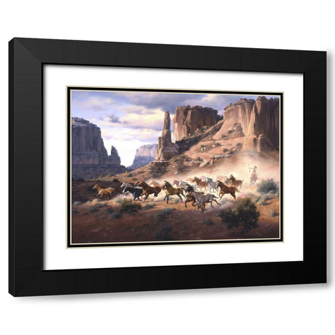 Sandstone and Stolen Horses Black Modern Wood Framed Art Print with Double Matting by Sorenson, Jack