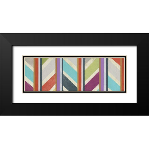 Old Chevron II Black Modern Wood Framed Art Print with Double Matting by Fuchs, Jodi