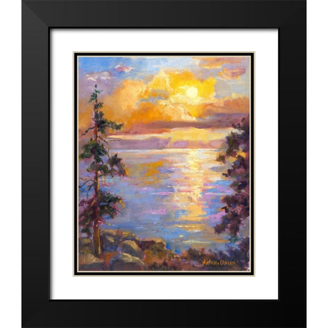 Western Vistas I Black Modern Wood Framed Art Print with Double Matting by Oleson, Nanette