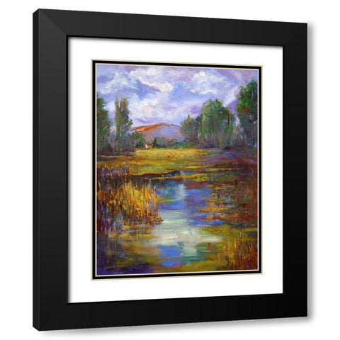 Still Waters Black Modern Wood Framed Art Print with Double Matting by Oleson, Nanette