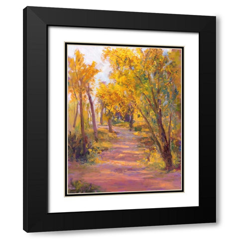 Cottonwoods Calling Black Modern Wood Framed Art Print with Double Matting by Oleson, Nanette