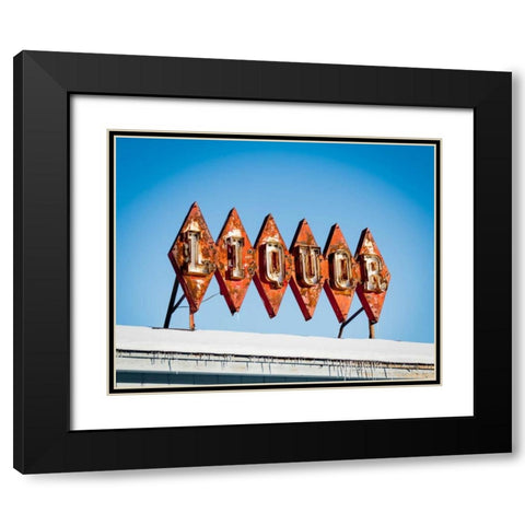 Vintage Retail V Black Modern Wood Framed Art Print with Double Matting by Recapturist