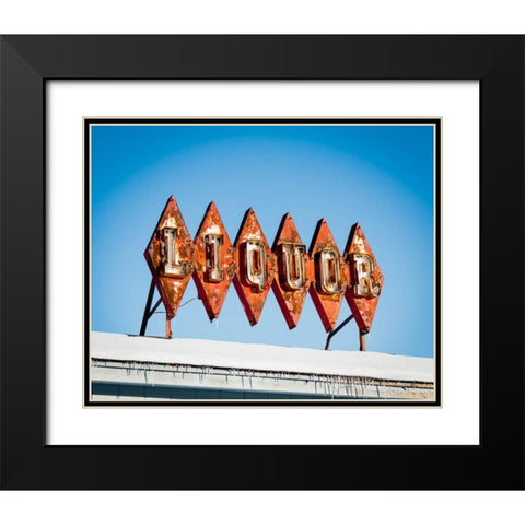 Vintage Retail V Black Modern Wood Framed Art Print with Double Matting by Recapturist