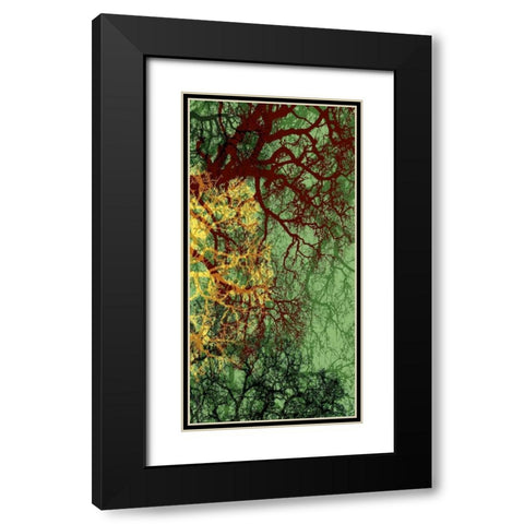 Entangle II Black Modern Wood Framed Art Print with Double Matting by Burghardt, James