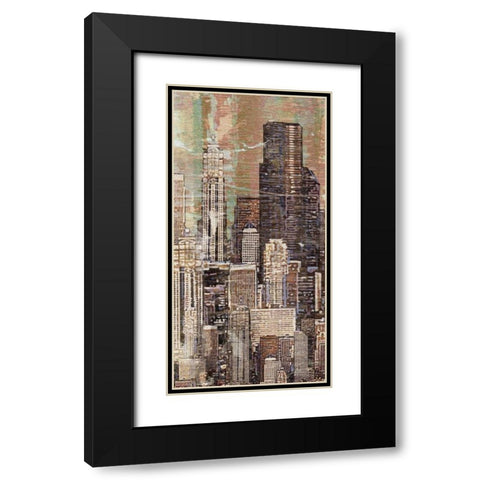 Washed Skyline I Black Modern Wood Framed Art Print with Double Matting by Burghardt, James