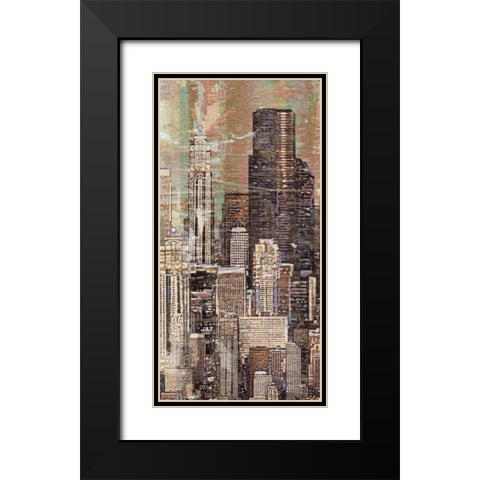 Washed Skyline I Black Modern Wood Framed Art Print with Double Matting by Burghardt, James