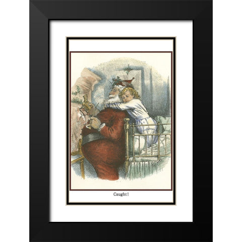 Caught Black Modern Wood Framed Art Print with Double Matting by Unknown