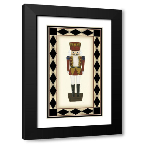 Nutcracker Black Modern Wood Framed Art Print with Double Matting by Kafantaris, Tina