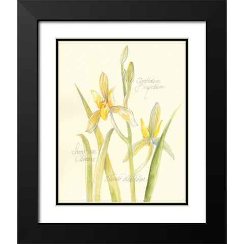 Elissas Garden IV Black Modern Wood Framed Art Print with Double Matting by Della-Piana, Elissa