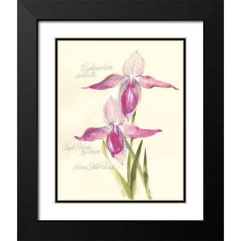 Elissas Garden VI Black Modern Wood Framed Art Print with Double Matting by Della-Piana, Elissa