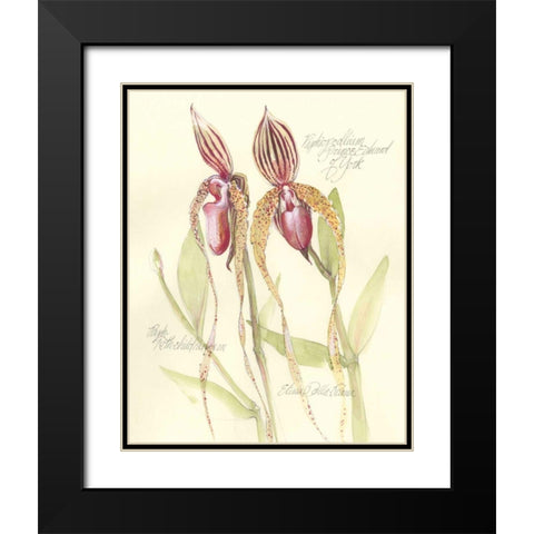 Elissas Garden VIII Black Modern Wood Framed Art Print with Double Matting by Della-Piana, Elissa