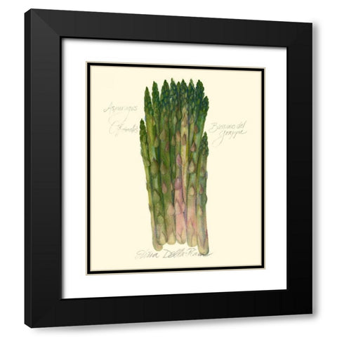Asparagus Officinalis Black Modern Wood Framed Art Print with Double Matting by Della-Piana, Elissa