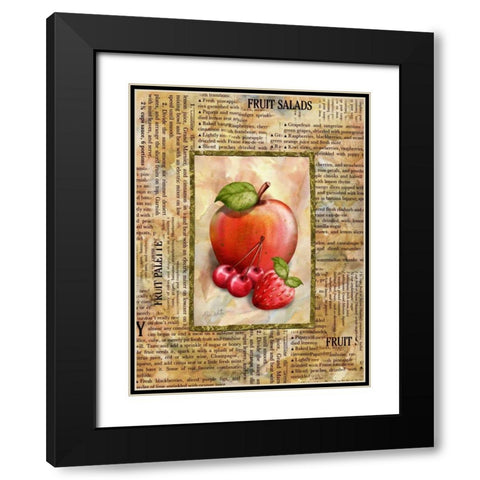 Mixed Fruit I Black Modern Wood Framed Art Print with Double Matting by White, Abby