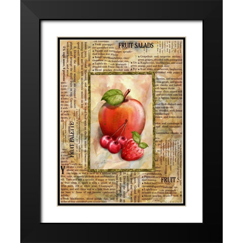 Mixed Fruit I Black Modern Wood Framed Art Print with Double Matting by White, Abby