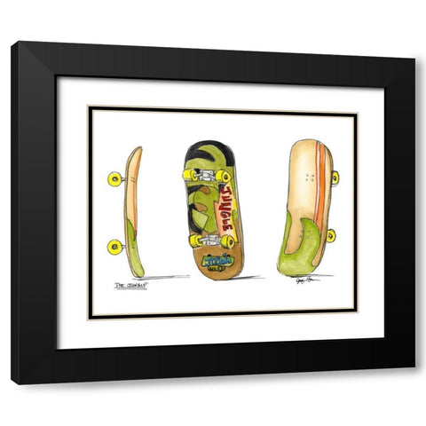 The Jungle Black Modern Wood Framed Art Print with Double Matting by Goldberger, Jennifer