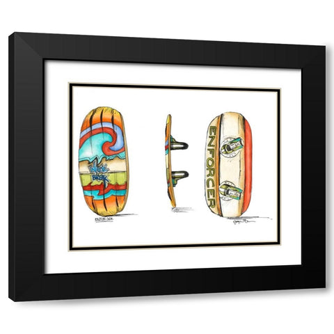 Enforcer Black Modern Wood Framed Art Print with Double Matting by Goldberger, Jennifer