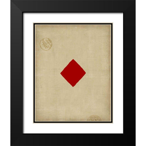 Small Diamond Black Modern Wood Framed Art Print with Double Matting by Vision Studio