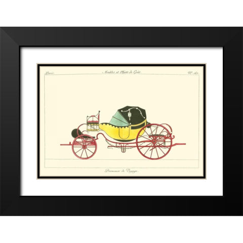 Antique Carriage I Black Modern Wood Framed Art Print with Double Matting by unknown