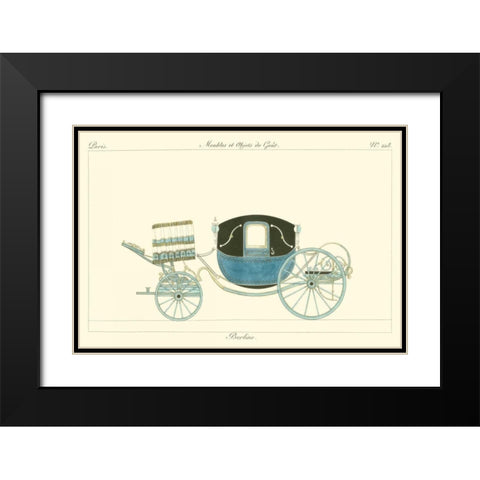 Antique Carriage III Black Modern Wood Framed Art Print with Double Matting by unknown