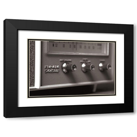 Solid State I Black Modern Wood Framed Art Print with Double Matting by Stramel, Renee W.